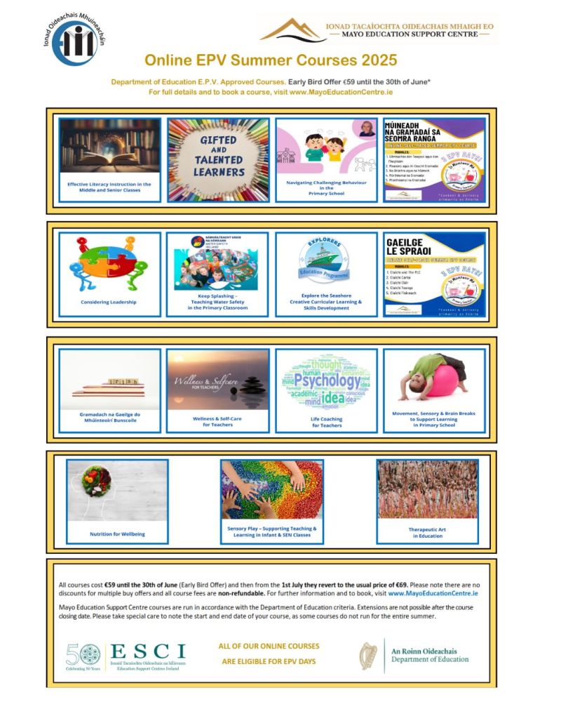 online summer courses poster