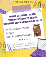 Using evidence-based interventions to teach  students with Additional Needs
