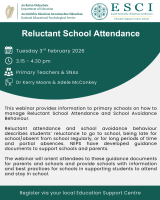 Reluctant School Attendance - Primary Teachers & SNAs