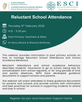 Reluctant School Attendance  - Post-Primary Teachers & SNAs