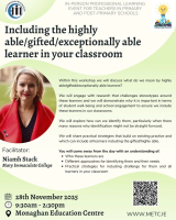 Including the highly able / gifted / exceptionally able learner in your classroom