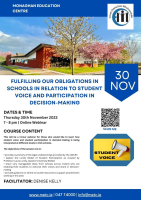 FULFILLING OUR OBLIGATIONS IN SCHOOLS IN RELATION TO STUDENT VOICE AND PARTICIPATION IN DECISION-MAKING