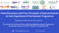Panel Discussion with Four Principals' of Special Schools on their Experience of the Summer Programme